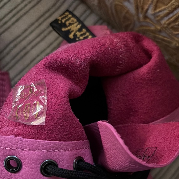 Dr. Martens Pink Leather Women's Boots - Picture 5 of 11